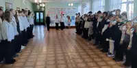 Торжественная линейка, посвящённая окончанию 2 четверти. Приём в ряды ОО "БРСМ"